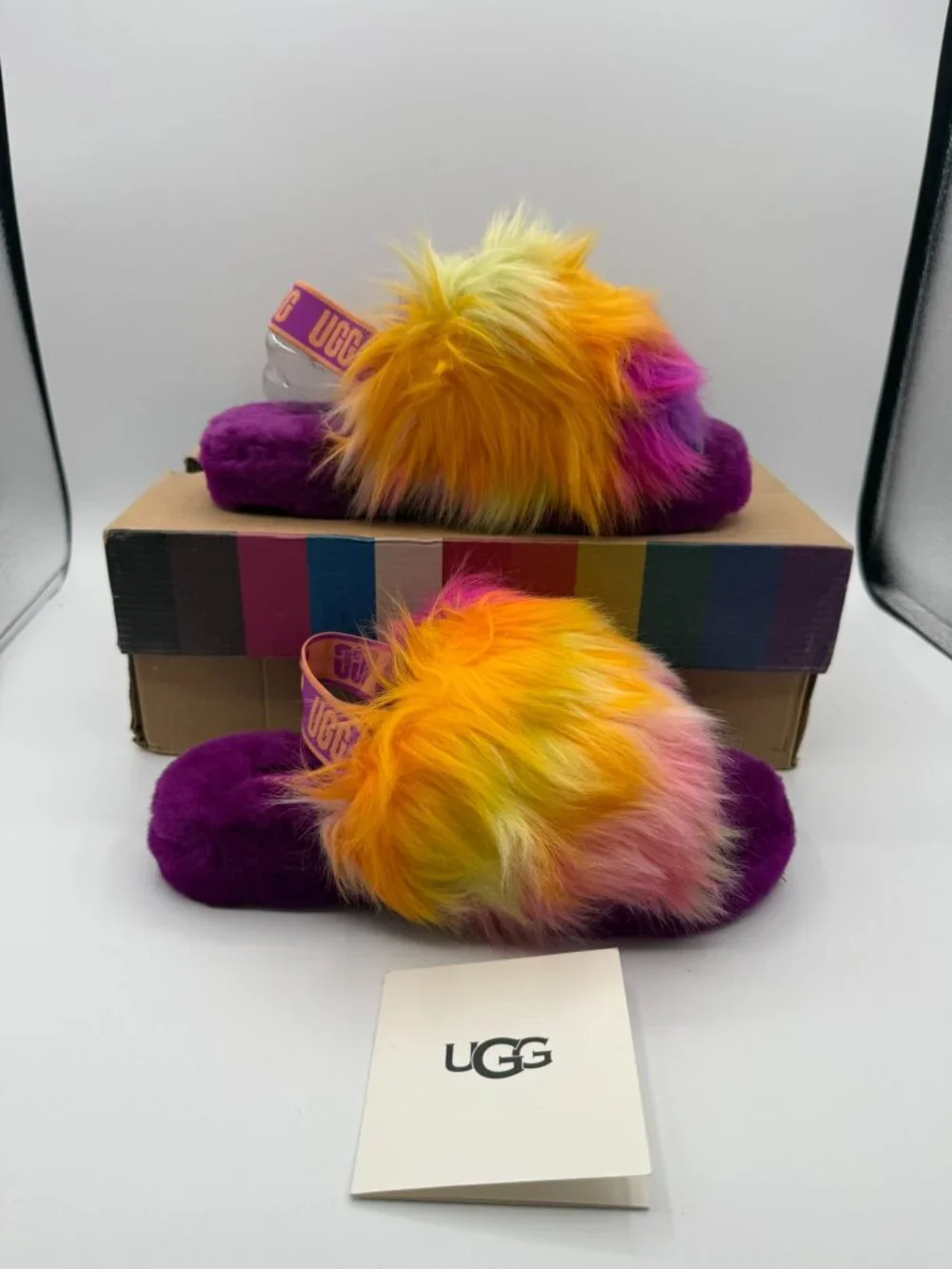 UGG Girls K Fluff Yeah Slide Cali Collage Size 4